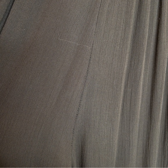 Anthropologie Dolan Womens Olive Green Wide Leg Pull On Pants Size Large Flaw - Picture 8 of 13